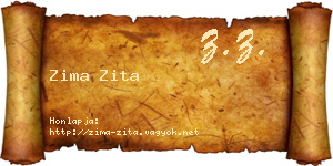 Zima Zita névjegykártya